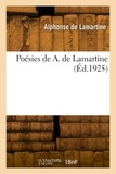 Alphonse Lamartine - Poésies de A. de Lamartine.