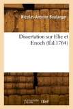 A Boulanger-n - Dissertation sur Elie et Enoch.