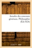 René Belin - Annales des concours généraux. Philosophie.