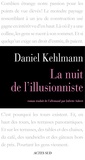Daniel Kehlmann - La nuit de l'illusionniste.