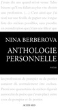 Nina Berberova - Anthologie personnelle - 1921-1983.