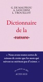 Geneviève Marie de Maupeou et Alain Sancerni - Dictionnaire de la rature.