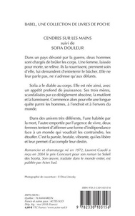 Cendres sur les mains. Suivi de Sofia Douleur