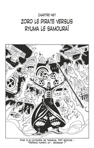 Eiichirô Oda - One Piece édition originale - Chapitre 467 - Zoro le pirate versus Ryuma le samouraï.
