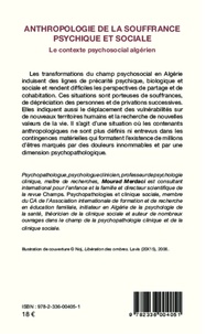 Anthropologie de la souffrance psychique et sociale. Le contexte psychosocial algérien