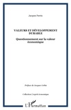 Jacques Perrin - Valeurs et développement durable - Questionnement sur la valeur économique.