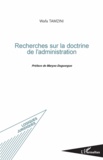 Wafa Tamzini - Recherches sur la doctrine de l'administration.