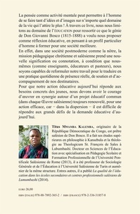 La pensée pédagogique de Don Bosco dans le contexte africain. L'expérience de la République Démocratique du Congo