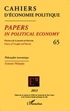 Claire Pignol - Cahiers d'économie politique N° 65/2013 : Philosophie économique.