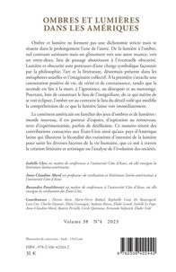 Cycnos Volume 38 N° 4/2023 Ombres et lumières dans les Amériques