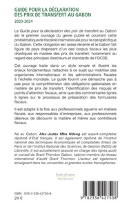 Guide pour la déclaration des prix de transfert au Gabon  Edition 2023-2024