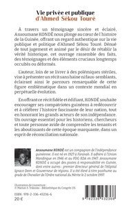 Vie privée et publique d'Ahmed Sékou Touré. Un proche témoigne