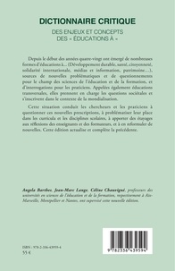 Dictionnaire critique des enjeux et concepts des "éducations à"  édition revue et augmentée