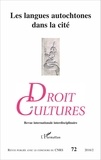 Daphné Romy-Masliah et Michael Hornsby - Droit et cultures N° 72-2016/2 : Les langues autochtones dans la cité.