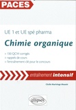 Cécile Marivingt-Mounir - UE1 et UE spé pharma Chimie organique - 130 QCM corrigés, rappels de cours, l'entraînement clé pour le concours.