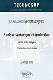 Ali Aït El Hadj - Analyse syntaxique et traduction - Outils et techniques.