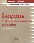 Anaëlle Donnette-Boissière - Leçons de droit social international et européen.