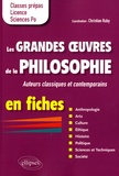 Christian Ruby - Les grandes oeuvres de la philosophie en fiches - Auteurs classiques et contemporains. Classes prépas, Licence, Sciences Po.