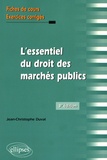 Jean-Christophe Duval - L'essentiel du droit des marchés publics.