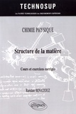 Ramdane Benazzouz - Structure de la matière - Cours et exercices corrigés.