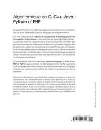 Algorithmique en C, C++, Java, Python et PHP