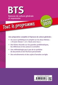 BTS Français Culture générale et expression. A toute vitesse ; Seuls avec tous. Méthodes et entraînements  Edition 2020-2021
