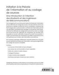 Initiation à la théorie de l’information et au codage de sources. Une introduction à l'intention des étudiants et des ingénieurs de télécommunications