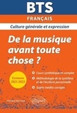 Vincent Manresa - BTS Français Culture générale et expression - De la musique avant toute chose ?.