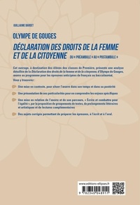 Français 1re. Olympe de Gouges, déclaration des droits de la femme et de la citoyenne (du "préambule" au "postambule"), Parcours "Ecrire et combattre pour l'égalité"  Edition 2021