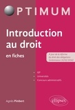 Agnès Pimbert - Introduction au droit en fiches.
