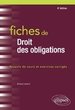 Arnaud Lecourt - Fiches de droit des obligations - Rappels de cours et exercices corrigés.