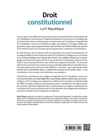 Droit constitutionnel. La Ve République
