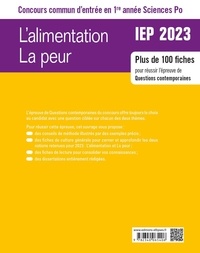 IEP Concours commun d'entrée en 1re année Sciences Po. L'alimentation / La peur  Edition 2023