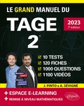 Joachim Pinto et Arnaud Sévigné - Le Grand Manuel du TAGE 2 - 10 tests, 120 fiches, 1000 questions, 1100 vidéos.