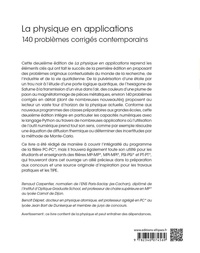 La physique en applications PC-MP-MPI-PSI-PT. 140 problèmes corrigés contemporains 2e édition