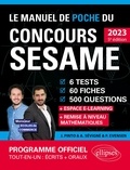 Joachim Pinto et Arnaud Sévigné - Le manuel de poche du concours SESAME - 6 tests, 60 fiches, 60 vidéos, 500 questions.