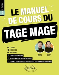 Joachim Pinto et Arnaud Sévigné - Le Manuel de Cours du TAGE MAGE - 3 tests, 200 fiches, 900 vidéos.