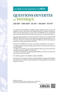 Questions ouvertes de Physique MP/MP*, MPI/MPI*, PC/PC*, PSI/PSI*, PT/PT* 2e édition