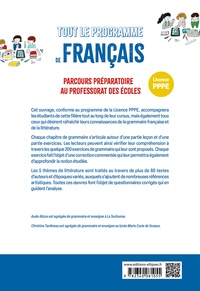 Tout le programme de français Licence PPPE. Parcours préparatoire au professorat des écoles - Cours et exercices corrigés