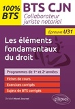 Christel Morel Journel - Les éléments fondamentaux du droit - BTS CJN Epreuve U31.