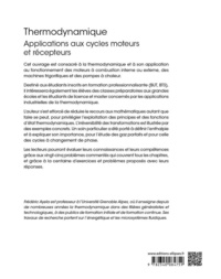 Thermodynamique. Applications aux cycles moteurs et récepteurs - Cours, exercices et problèmes commentés