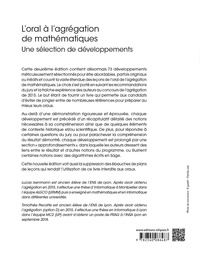 L’oral à l’agrégation de mathématiques. Une sélection de développements 2e édition
