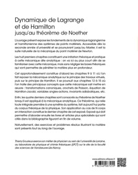 Dynamique de Lagrange et de Hamilton, jusqu'au théorème de Noether. Cours de mécanique analytique de la Licence (L2) au Master