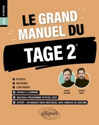 Joachim Pinto et Arnaud Sévigné - Le Grand Manuel du TAGE 2 - 10 tests blancs + 120 fiches de cours + 1000 vidéos 2025.
