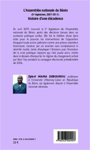 L'assemblée nationale du Bénin (5e législature, 2007-2011). Histoire d'une décadence
