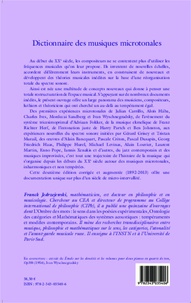 Dictionnaire des musiques microtonales (1892-2013)  édition revue et augmentée