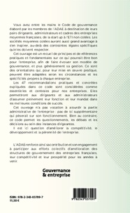 Code de gouvernance des entreprises moyennes françaises. Recommandations pour une meilleure gouvernance des entreprises moyennes, PME et PMI