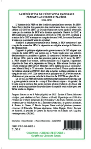 La Fédération de l'Education Nationale pendant la guerre d'Algérie (1954-1958)