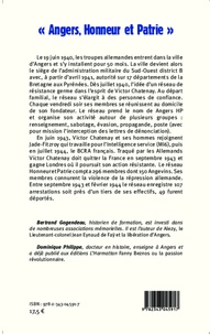 "Angers, honneur et patrie". Le réseau de résistance angevin dirigé par Victor Chatenay (1940-1944)