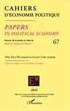  L'Harmattan - Cahiers d'économie politique N° 67 : What have we learned on growth cycles analysis ? Qu'a-t-on appris sur la croissance cyclique ?.